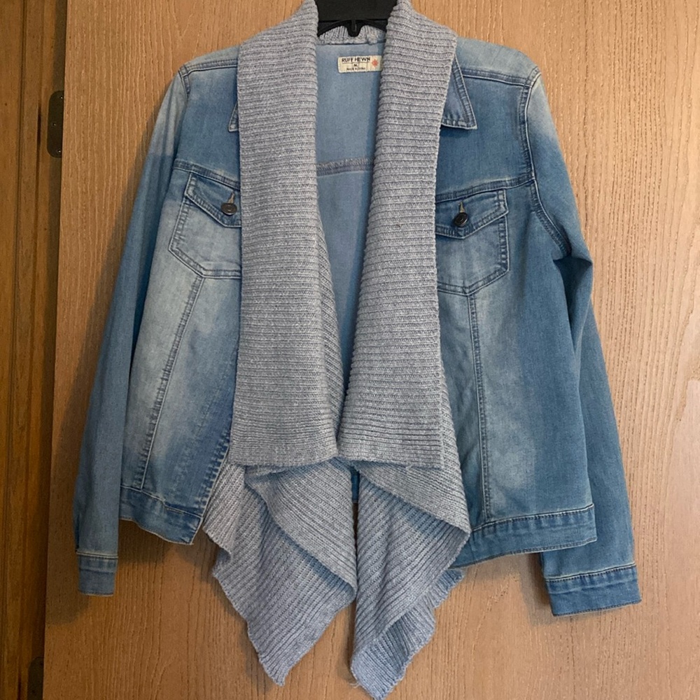 *LAST CHANCE* Ruff hewn scarf Jean jacket